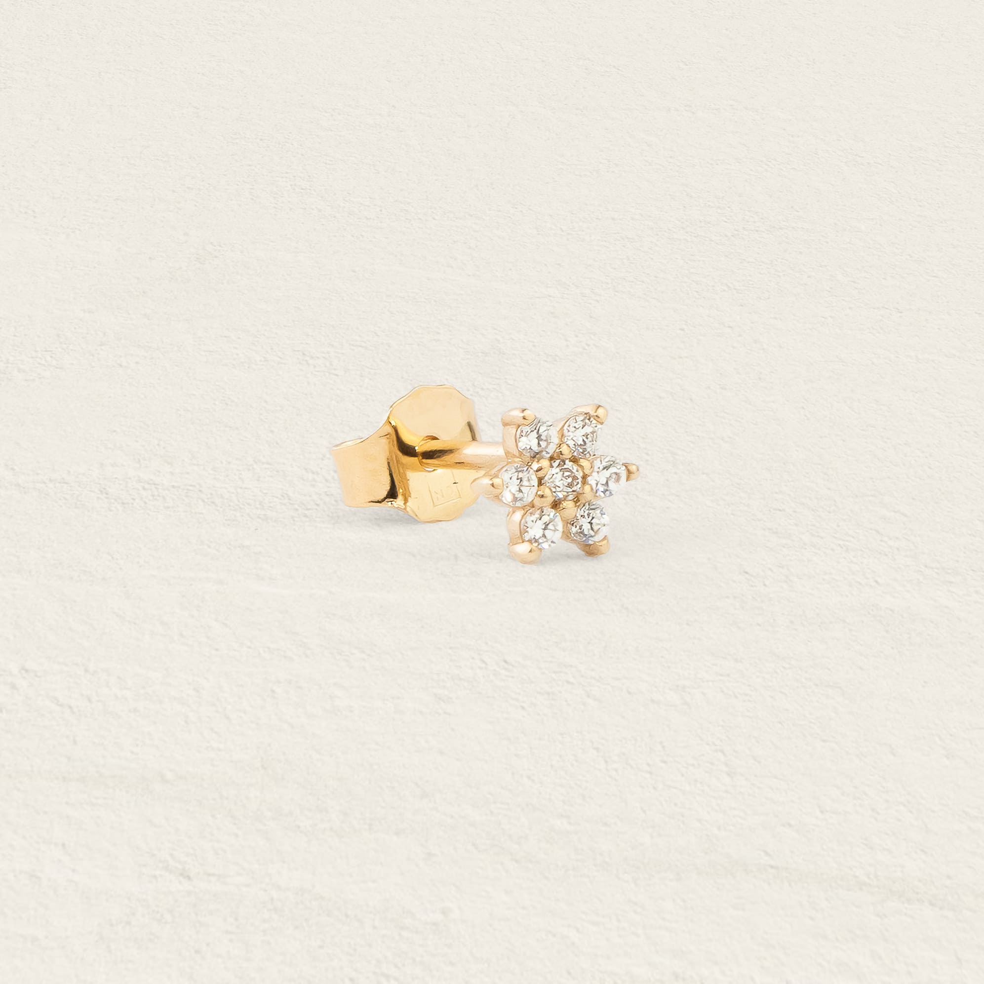 Boucle Fleur Mia - blanc