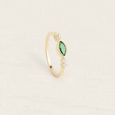 Bague Elena en plaqué or sertie d&