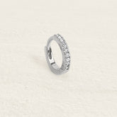 Mini créole en argent 925 sertie de zircons blancs