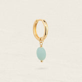 Mini créole Sienna en plaqué or avec pendentif en pierre d&