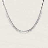 Collier en acier inoxydable argenté à pampilles rondes
