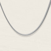 Collier maille serpent en acier inoxydable argenté