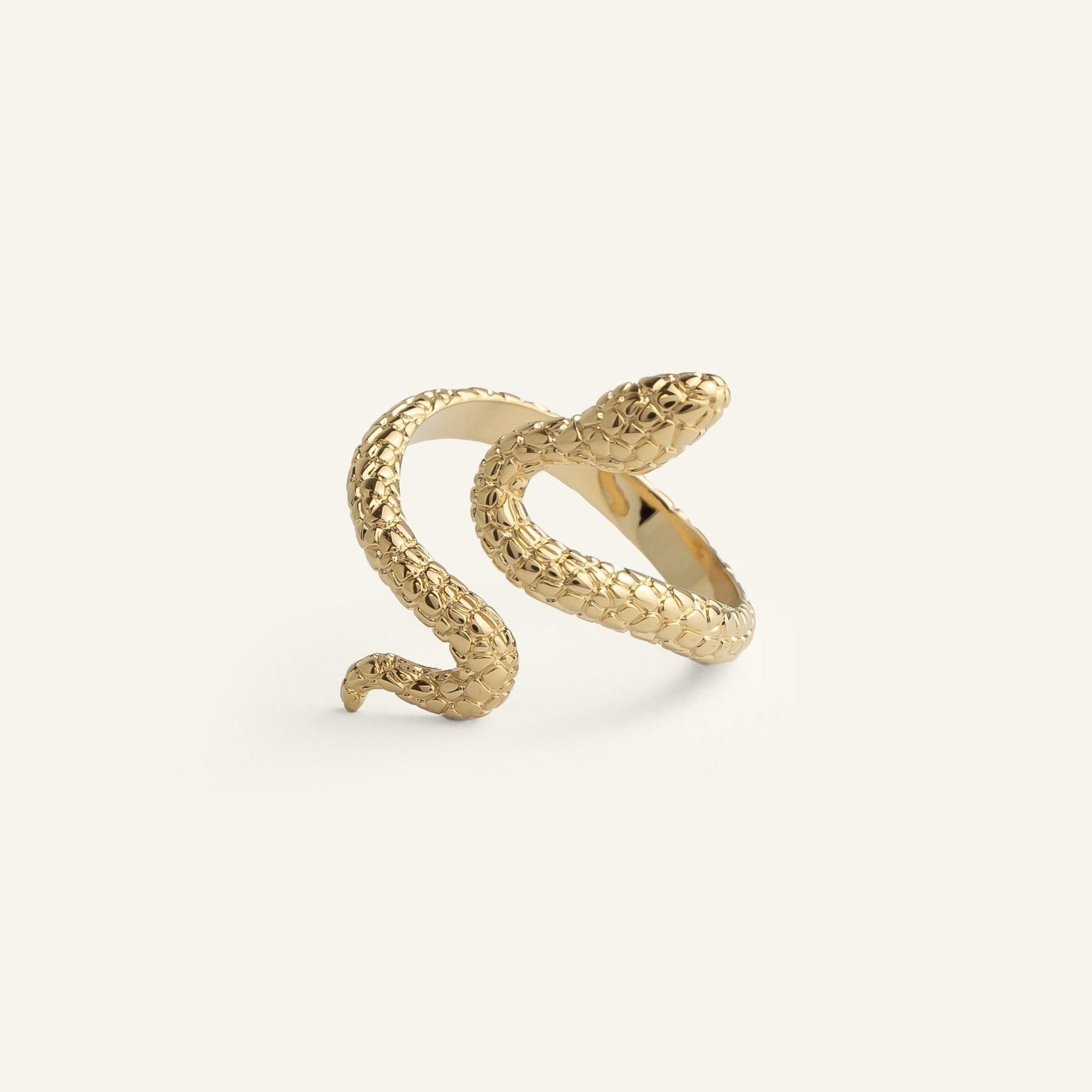 Bague femme serpent plaqué or