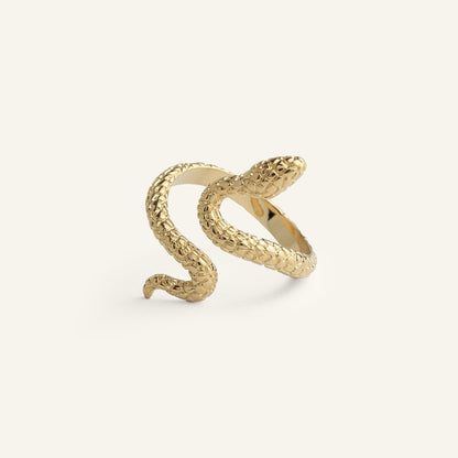 Bague femme serpent plaqué or