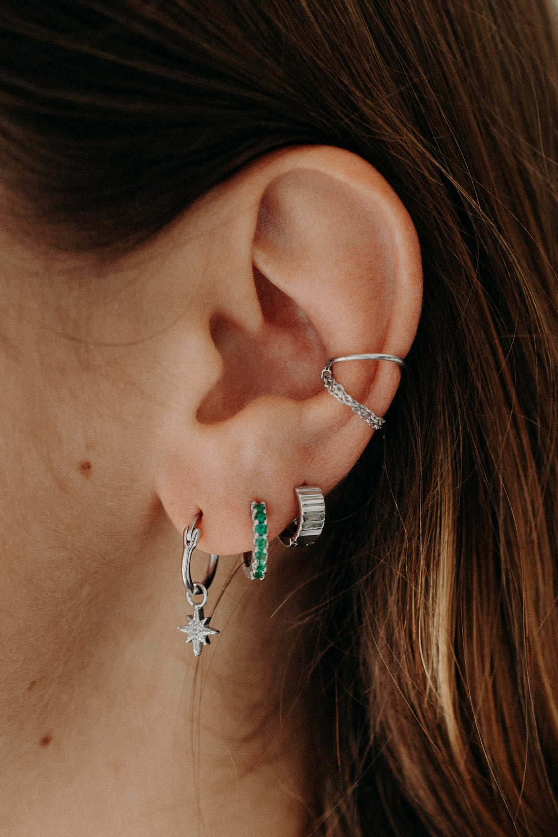 Lysi mini hoop earrings - Silver