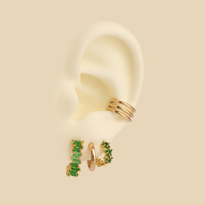 Composition oreille bijoux plaqué or