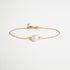 Bracelet femme plaqué or avec perle de culture