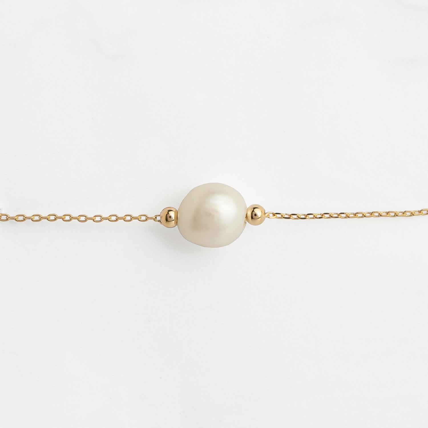 Bracelet femme plaqué or avec perle de culture