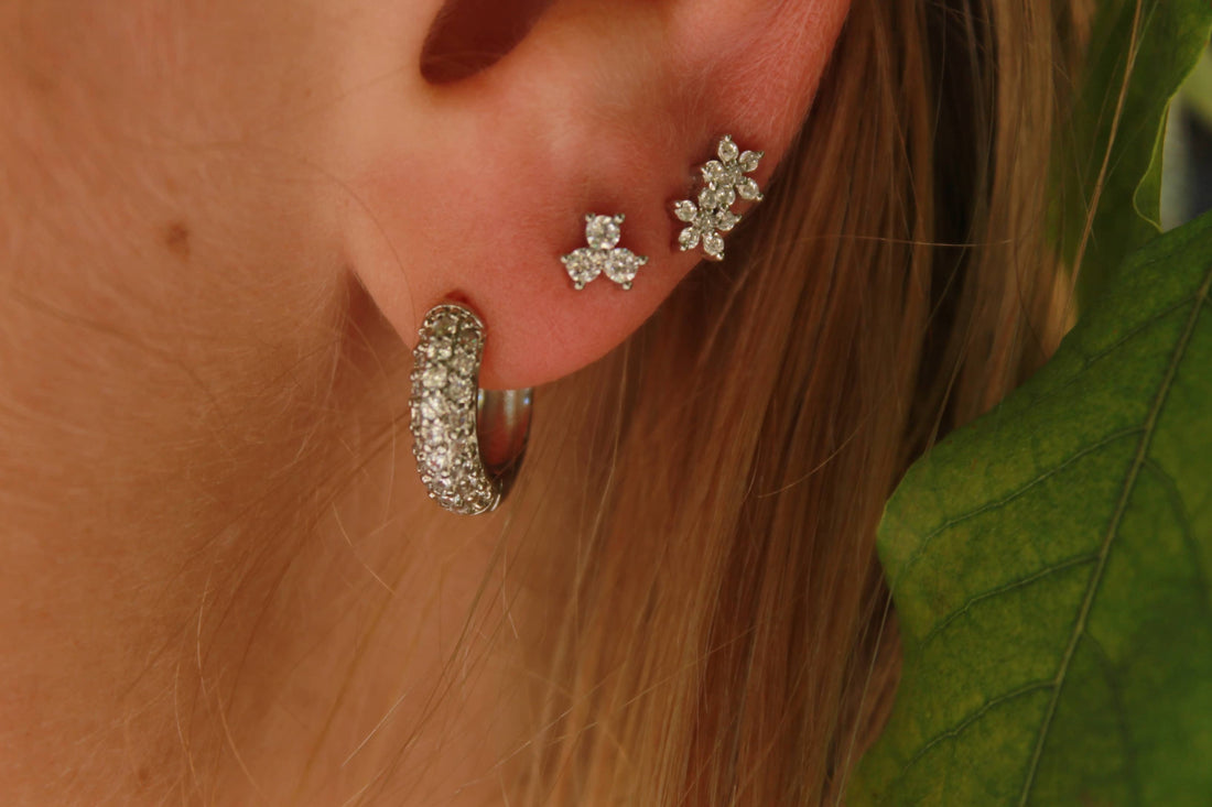 Piercing Jade - Silver/zircons
