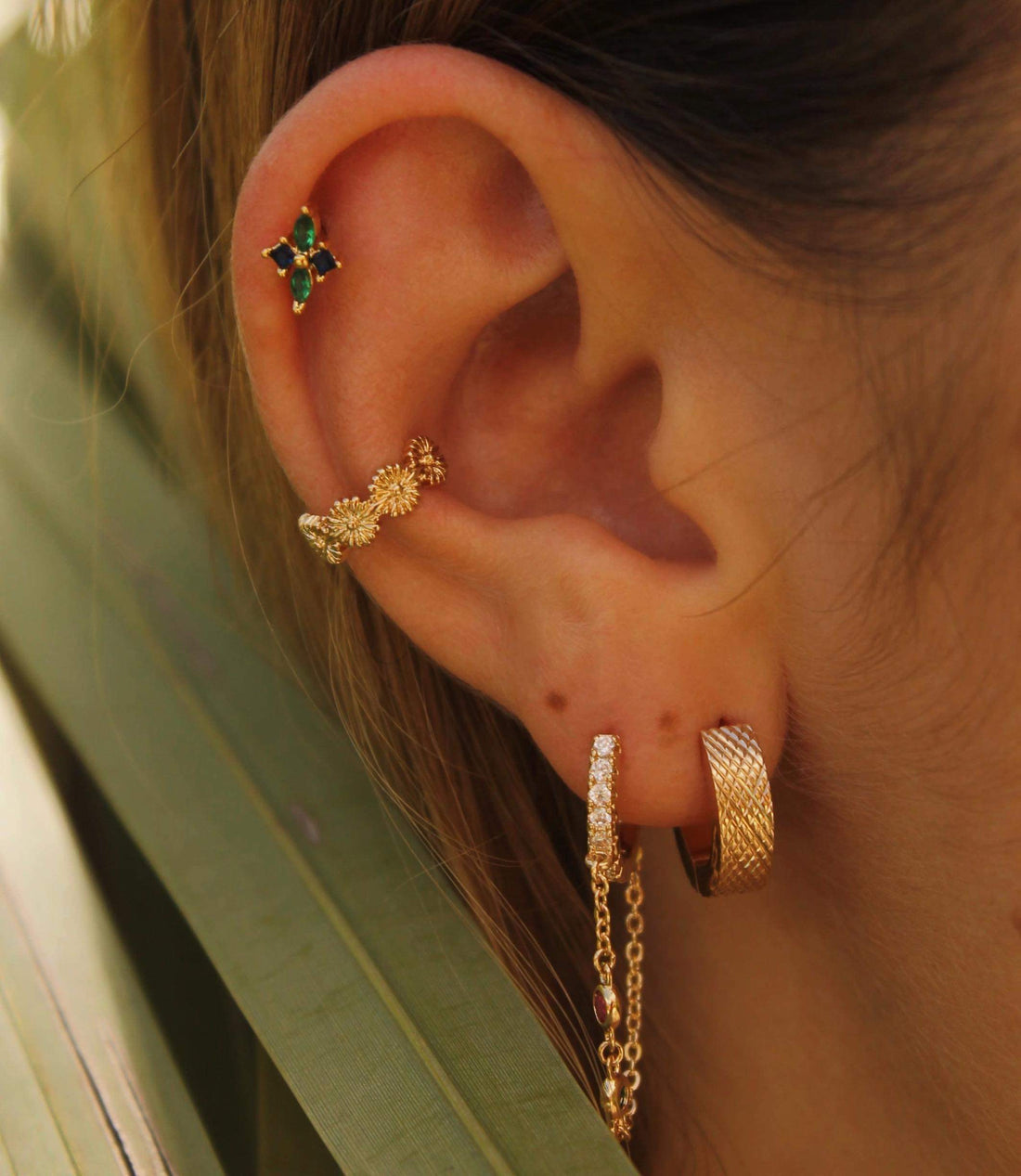 Piercing Aconitum - azul/verde