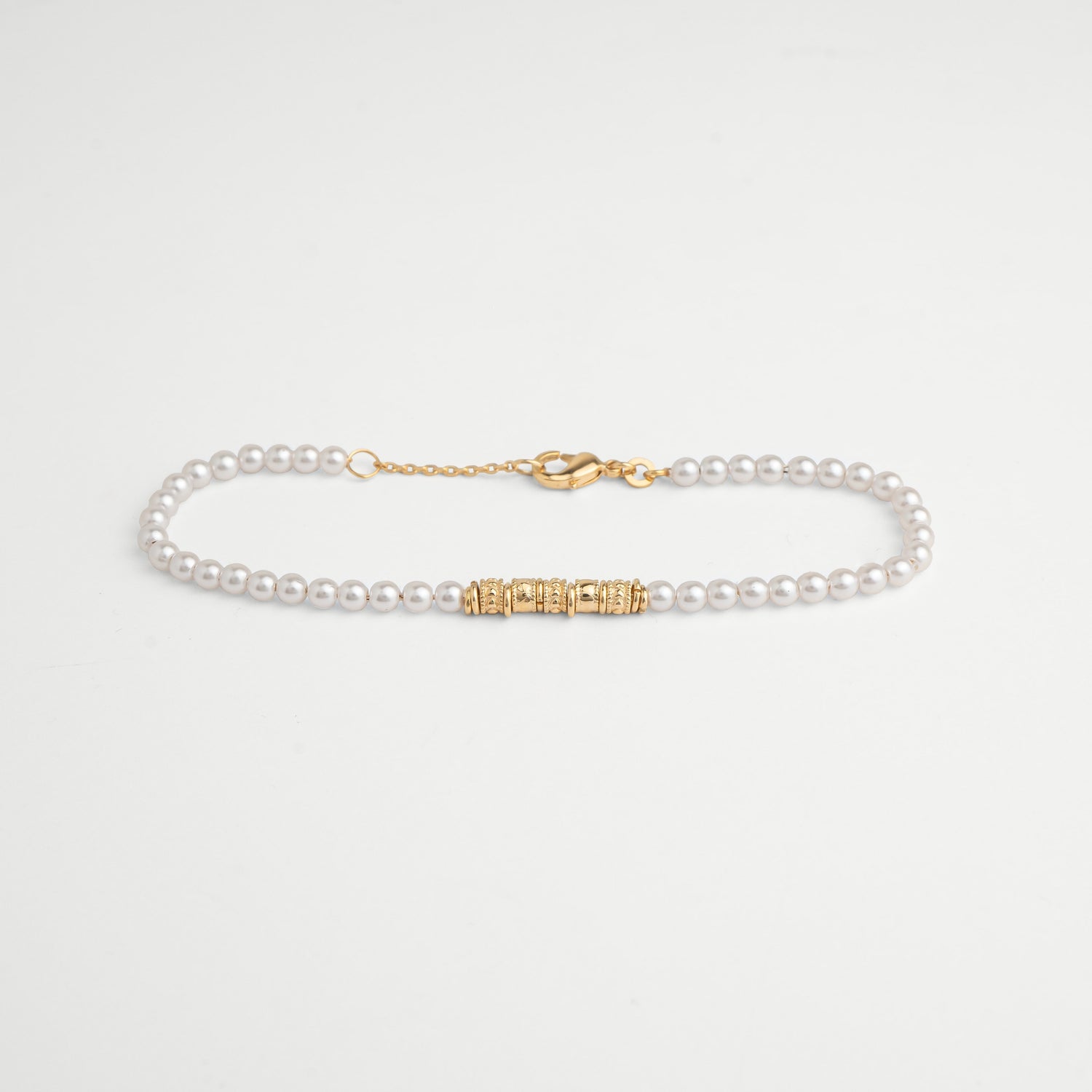 Bracelet plaqué or avec perle