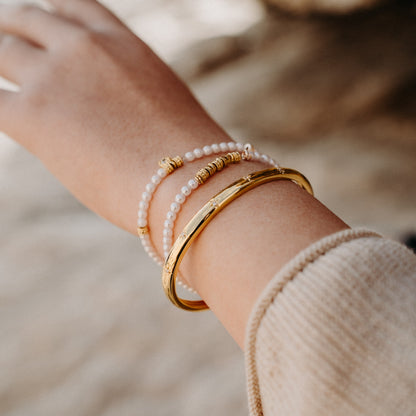 Composition de bracelets plaqué or - Bélizé Bijoux