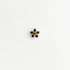 Piercing acier inoxydable doré pierre zircons noirs