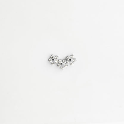 Piercing titane argenté