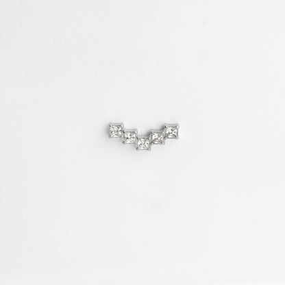 Piercing titane argenté