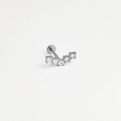 Piercing titane argenté