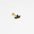 Piercing titane doré pierre noire