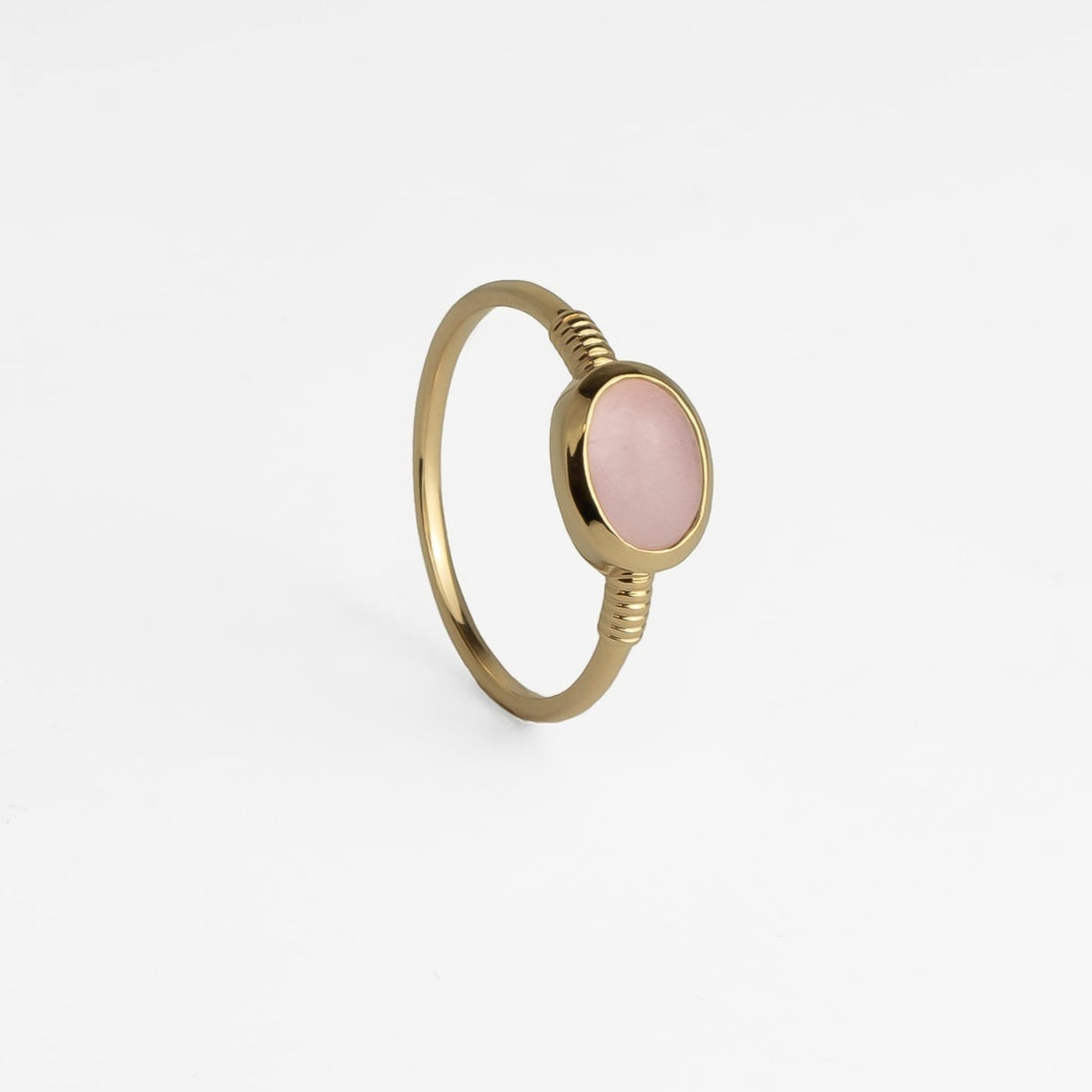 Bague femme pierre naturelle quartz rose