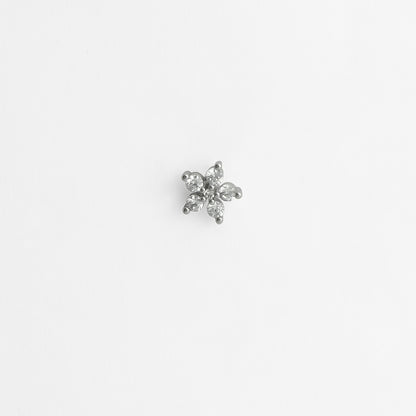 Piercing acier inoxydable argenté