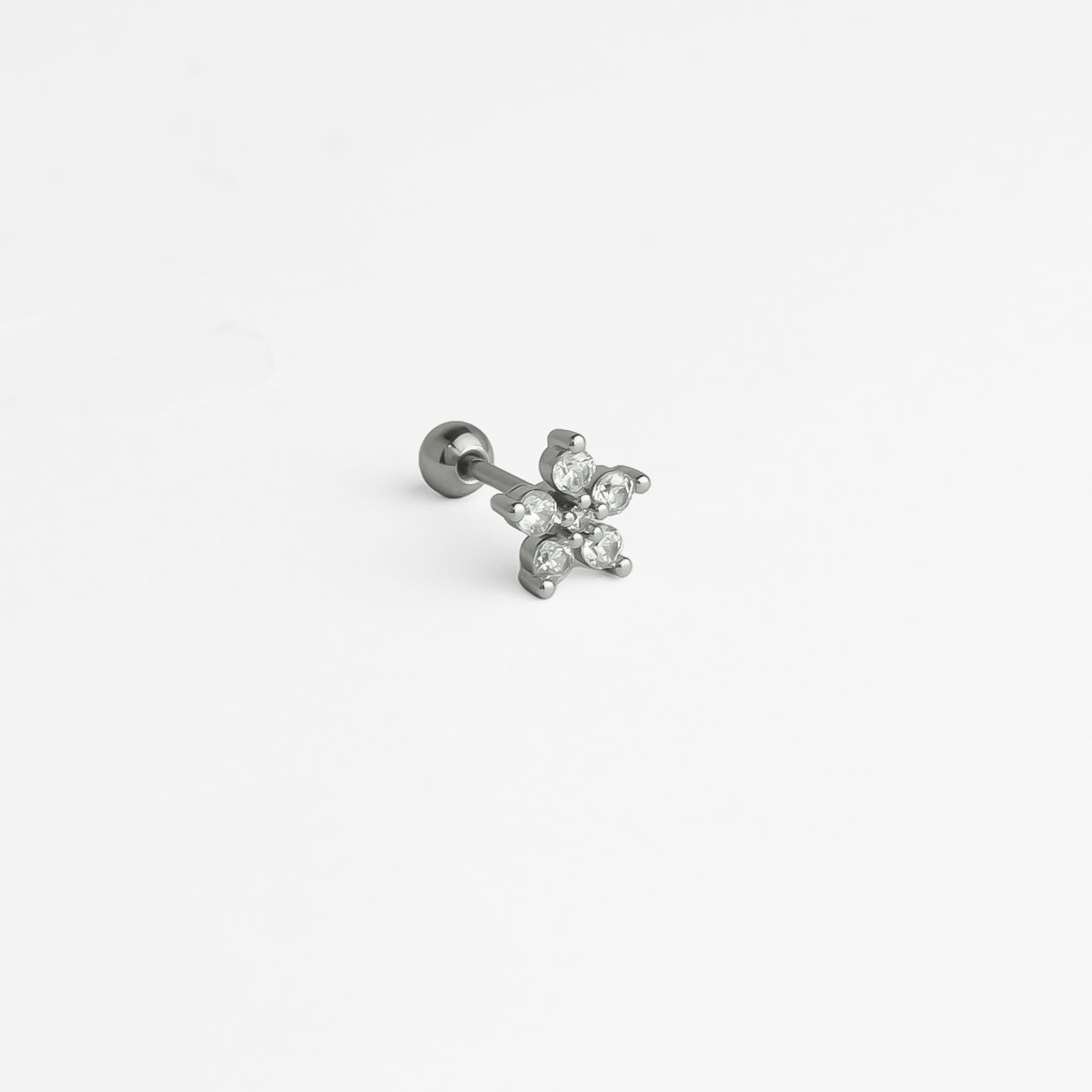 Piercing acier inoxydable argenté