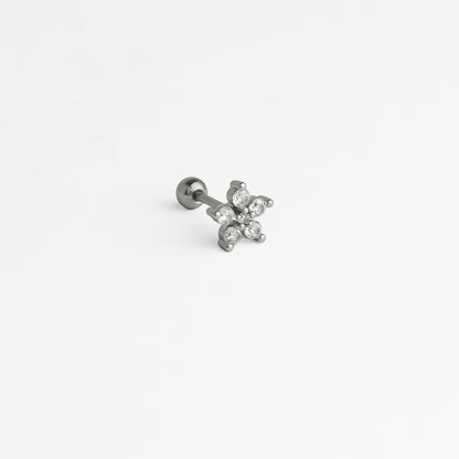 Piercing acier inoxydable argenté