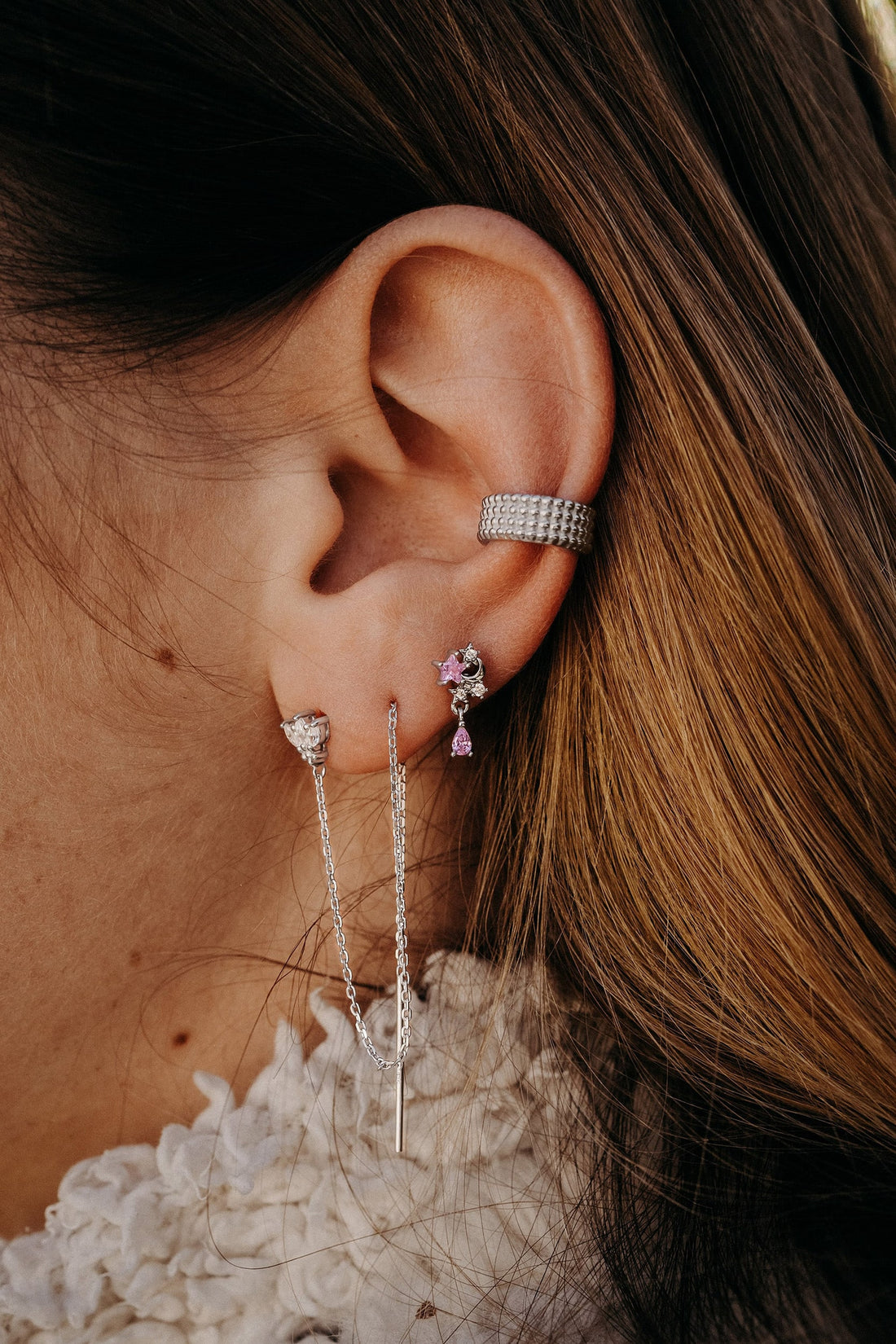 Composition argent avec piercing I Bélizé Bijoux